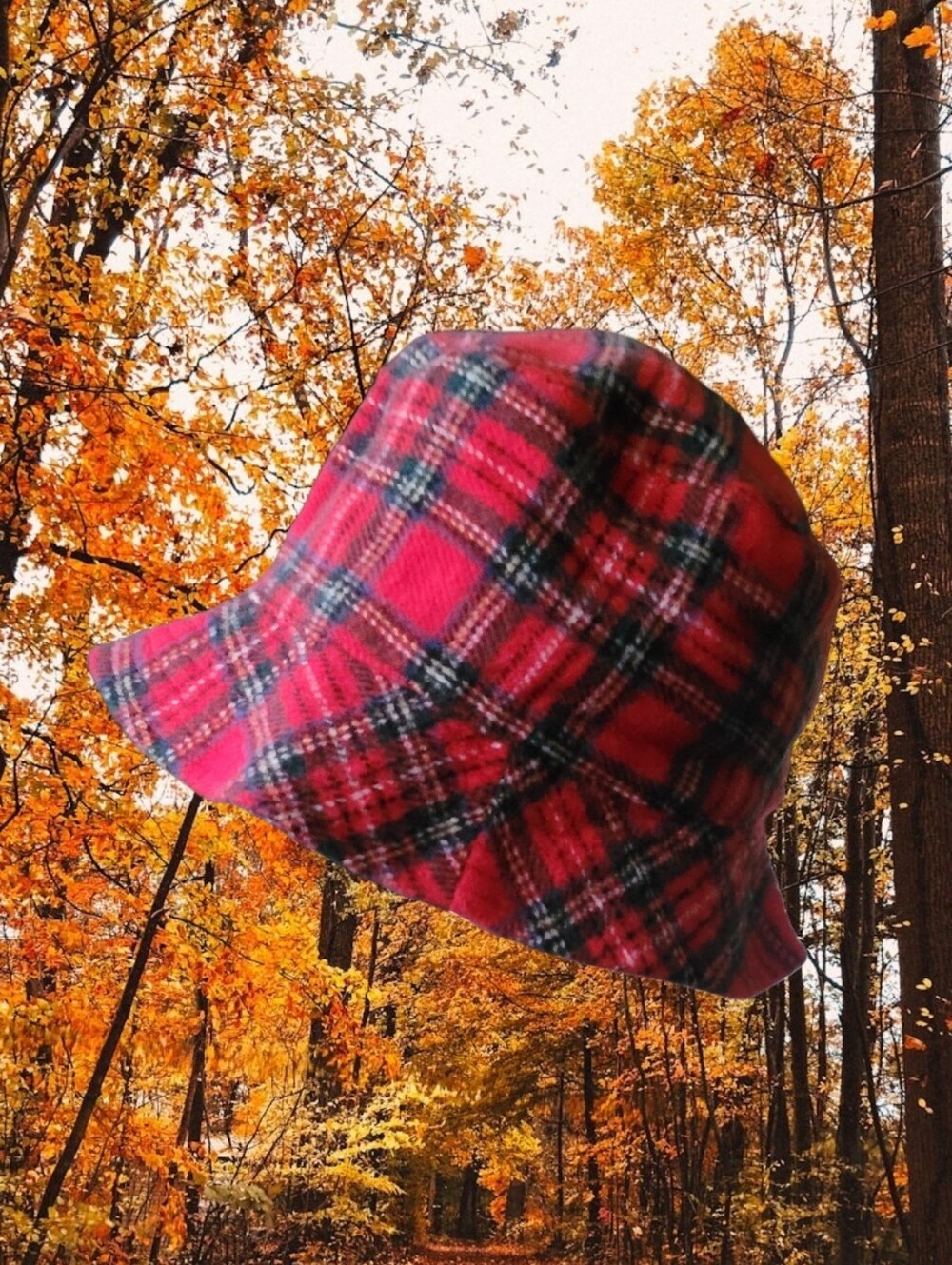 Red Plaid Bucket Hat